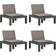 vidaXL 3054425 4-pack Havelænestol, Havestol