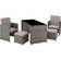 tectake Palermo Loungesæt, 1 borde inkl. 2 stole & 2 sofaer