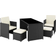 tectake Palermo Loungesæt, 1 borde inkl. 2 stole & 2 sofaer