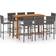 vidaXL 3068021 Bargruppe, 1 Tisch einschl. 8 Stühle