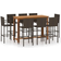 vidaXL 3068021 Bargruppe, 1 Tisch einschl. 8 Stühle