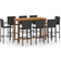 vidaXL 3068021 Bargruppe, 1 Tisch einschl. 8 Stühle
