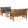 vidaXL 3057976 Lounge-Set, 1 Tisch einschl. 2 Sofas