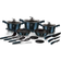 Berlinger Haus Metallic Line Aquamarine Set mit Klappe 17 teile