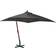 vidaXL Zweefparasol Met Paal 3x3 m Massief Vurenhout 300cm