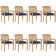 vidaXL 3073288 8-pack Garden Dining Chair