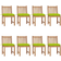 vidaXL 3073157 8-pack Trädgårdsmatstol