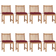 vidaXL 3073157 8-pack Trädgårdsmatstol