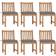 vidaXL 3073131 6-pack Garden Dining Chair