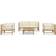 vidaXL 3058207 Loungeset, 1 Bord inkl. 2 Stolar & 2 Soffor