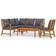 vidaXL 3057770 Loungeset, 1 Bord inkl. 4 Soffor