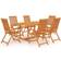 vidaXL 3059528 Patio Dining Set, 1 Table incl. 6 Chairs