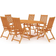 vidaXL 3059528 Juego de comedor de patio, 1 Mesa incl. 6 Sillas