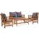 vidaXL 3057979 Outdoor Lounge Set, 1 Table incl. 2 Chairs & 1 Sofas