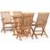 vidaXL 3059980 Ensemble repas de patio, 1 Table incluse 4 Chaises