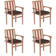 vidaXL 3073401 4-pack Silla de jardín para comedor