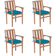 vidaXL 3073401 4-pack Silla de jardín para comedor