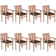 vidaXL 3073456 8-pack Trädgårdsmatstol