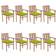 vidaXL 3073456 8-pack Chaise de jardin pour repas