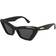 Bottega Veneta BV1101S Cat Eye Sunglasses - Shiny Black