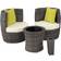 tectake Nizza Outdoor Lounge Set, 1 Table incl. 2 Chairs