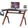 Homcom Ergonomic RGB Gaming Desk - Black/Red, 1200x660x760mm