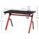 Homcom Ergonomic RGB Gaming Desk - Black/Red, 1200x660x760mm