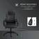 Homcom PU Leather Gaming Chair - Black/Grey