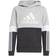 Adidas Boy's Colorblock Hoodie - Black/Medium Grey Heather/White (GS8883)