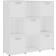 vidaXL Chipboard 802936 High Gloss White Bokhylla 90cm