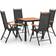 vidaXL 3070628 Ensemble repas de patio, 1 Table incluse 4 Chaises