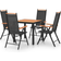 vidaXL 3070628 Ensemble repas de patio, 1 Table incluse 4 Chaises