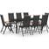 vidaXL 3070627 Matgrupp, 1 Bord inkl. 8 Stolar
