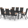 vidaXL 3070627 Matgrupp, 1 Bord inkl. 8 Stolar