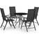 vidaXL 3070657 Juego de comedor de patio, 1 Mesa incl. 4 Sillas