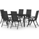 vidaXL 3070635 Ensemble repas de patio, 1 Table incluse 6 Chaises