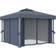 vidaXL Gazebo with Curtain and String Lights