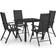 vidaXL 3070649 Ensemble repas de patio, 1 Table incluse 4 Chaises