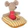 Maileg Rubber Boat Small Mouse Yellow Stripe