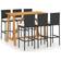 vidaXL 3067960 Conjunto de Bar Exterior, 1 Mesa incl. 4 Sillas