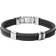 Fossil Essentials Multi-Strand Leather Bracelet - Black/Silver