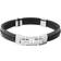 Fossil Essentials Multi-Strand Leather Bracelet - Black/Silver