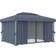 vidaXL Gazebo with Curtain and String Lights