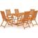 vidaXL 3059540 Essgruppe, 1 Tisch einschl. 6 Stühle