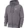 Nike Sportswear Club Fleece Men's Full-Zip Hoodie - Charcoal Heather/Anthracite/White