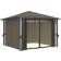 vidaXL Gazebo with Curtain and String Lights 3x3 m