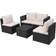 vidaXL 43109 Lounge-Set, 1 Tisch einschl. 4 Sofas