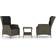 vidaXL 3060150 Lounge-Set, 1 Bord inkl. 2 Stolar