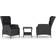 vidaXL 3060150 Lounge-Set, 1 Bord inkl. 2 Stolar