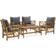 vidaXL 3057994 Loungeset, 1 Bord inkl. 4 Stolar
